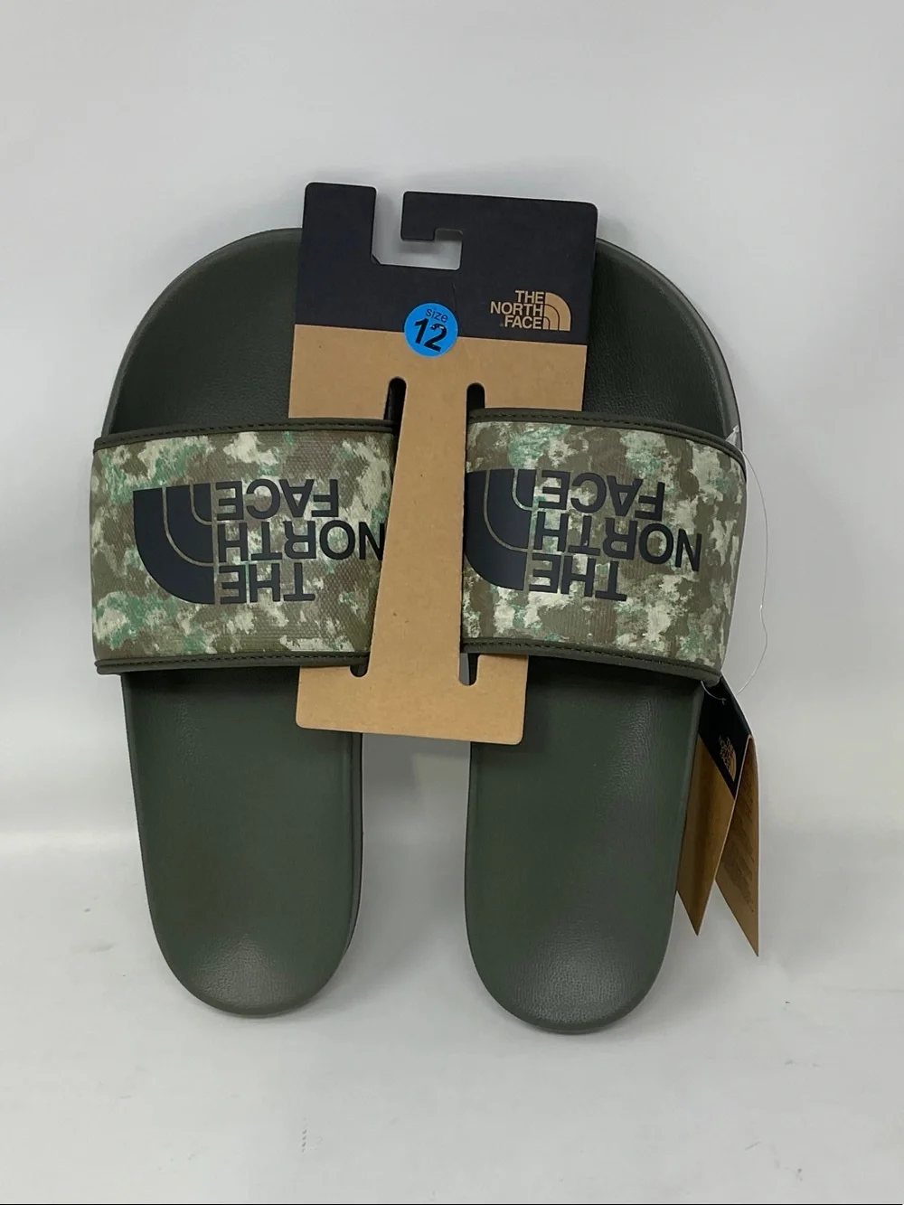 The North Face Men's Green Camo Slide Sandals